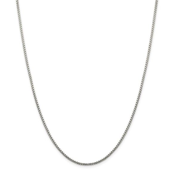 1.75mm Sterling Silver D/C Solid Round Box Chain Necklace, 20 Inch - Picture 3 of 8